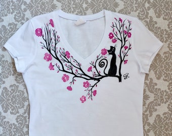 Hand Painted T Shirt Etsy
