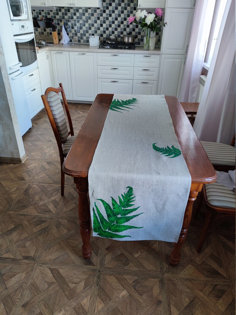 Handpainted Table Runner Spring and Summer Linens Centerpiece Etsy