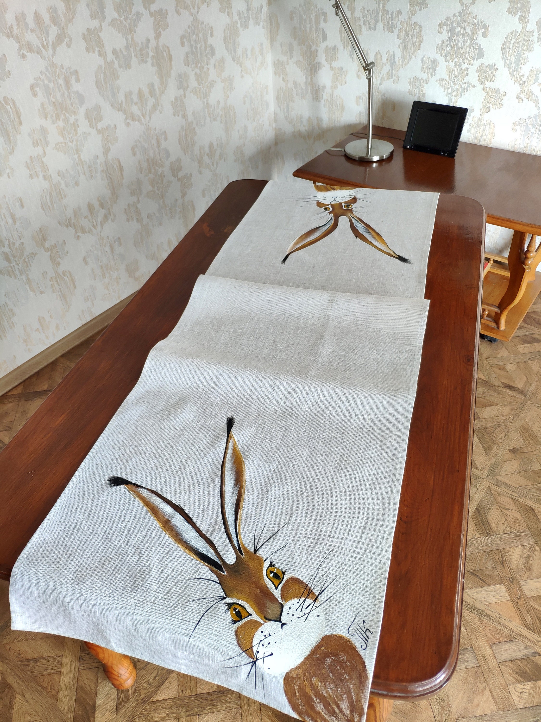 Easter Table Runner Rustic Cloth Decoration Holiday Etsy