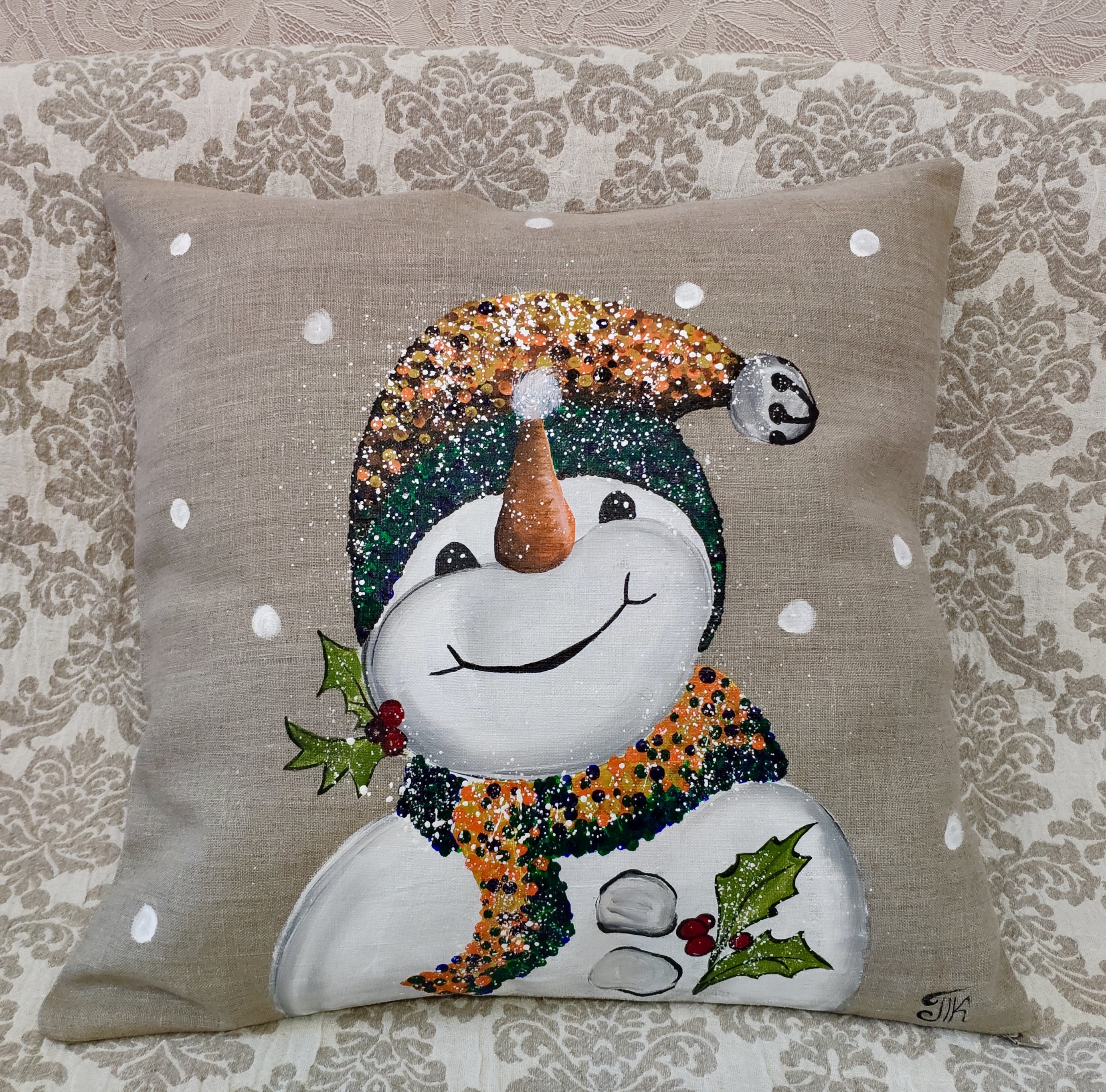 Snowman Pillow Cover Christmas Decorations Vintage | Etsy