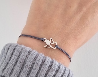 Guardian angel bracelet stainless steel adjustable size