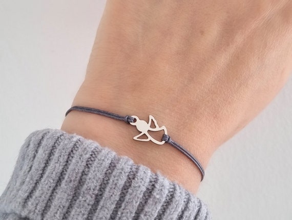 Bracciale Angelo Custode In Oro Rosa - Regolabile Fino A 21 Cm, Portafortuna Con Sacchetto Regalo - 2