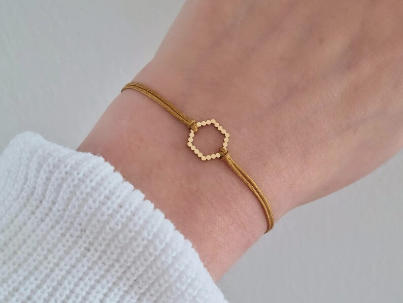 Bracelet Hexagon stainless steel in gift packaging, delicate and filigree in your desired color, large color selection, adjustable size, geometric image 4