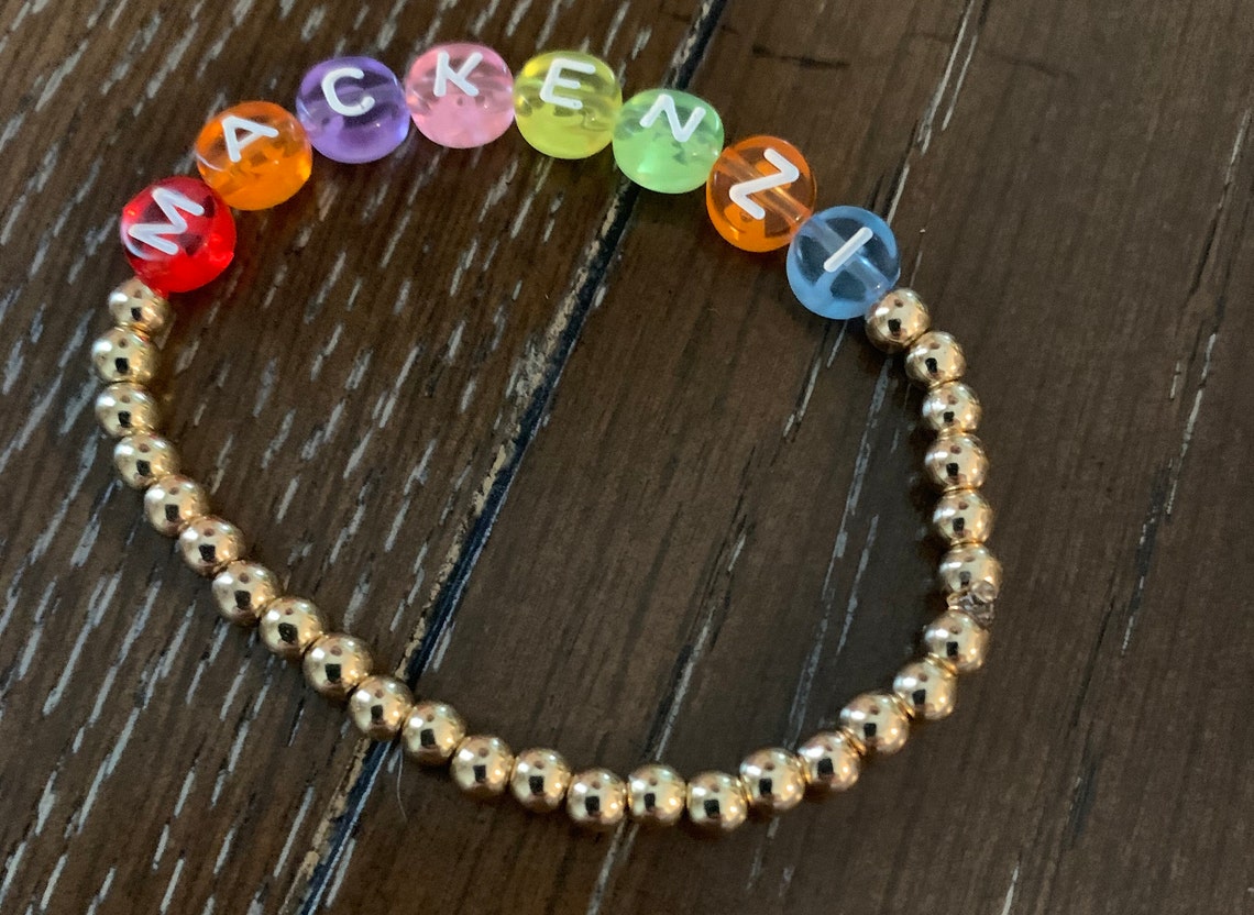 NonTarnishing Custom Gold Beaded Bracelets 2mm 4mm 6mm Etsy