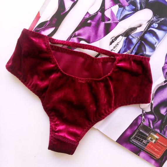 Open back panties Cheeky panty Velvet panties Sexy lingerie | Etsy
