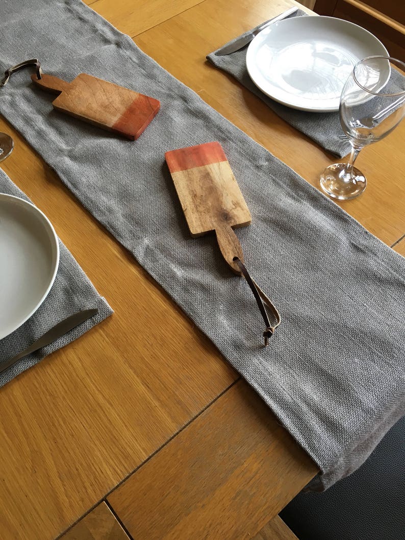 Soft Grey Burlap Hessian Table Linen Table Runners Table Etsy