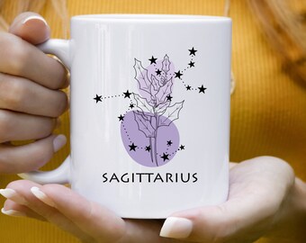 Personalised mug Sagittarius custom coffee mug Zodiac gift for daughter Customisable mug gift for roommates Zodiac sign gift for bestfriend