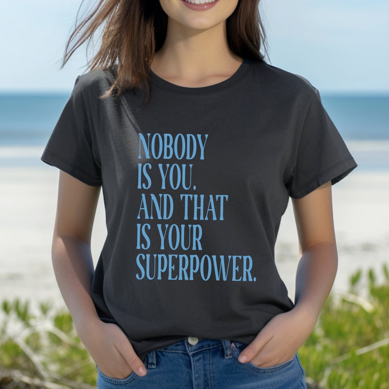 Womens Superpower quote t-shirt - Superpower-Zitat-T-Shirt für Frauen