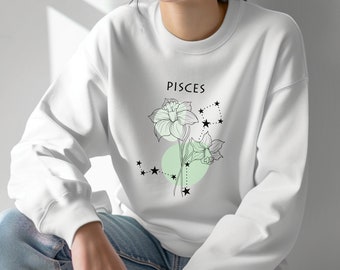 Pisces sweatshirt women Zodiac star sign gift for her Pisces gift for girlfriend sweatshirt for astrology lovers Pisces shirt gift from mom