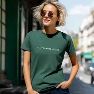 Womens Statement T-Shirt All you need is Less - Damen T-Shirt All you need is Less -gallery62shop - Etsy