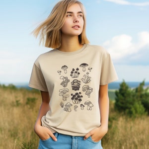 womens t-shirt cottagecore mushroom print
galley62shop gallery62