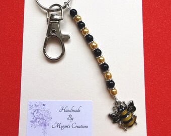 perler bead bee key ring wasp insect keychain bee accessories cute gift idea for teenage girl honey bee key chain bumble bee keychain