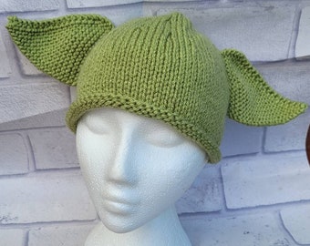 Adult Goblin hat. Unisex Goblin hat. Cosplay beanie. Geek knits. Gift for him/her. Geek fan hat. Vegan friendly. Larp costume. Funky winter