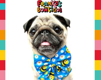 Bee Happy Dog Sailor Bow: Bumblebee Summer Pet Collar Accessory