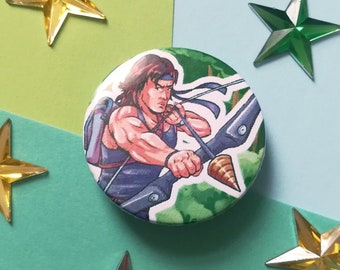 Rambo 38mm Pinback Badge/ 1 inch button