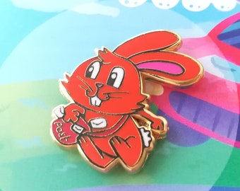 Mail Bunny A-Grade Hard Enamel Pin, 1"/25mm Anime Rabbit Badge