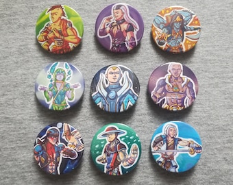 Mortal Kombat 11 Batch 2 38mm Badges | Fujin, Sheeva, Kung Lao and more