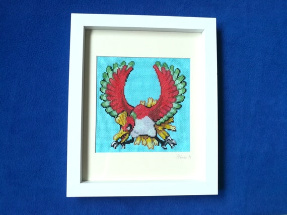 Made a painting of my favorite Gen 2 Pokemon, Ho-Oh! : pokemon