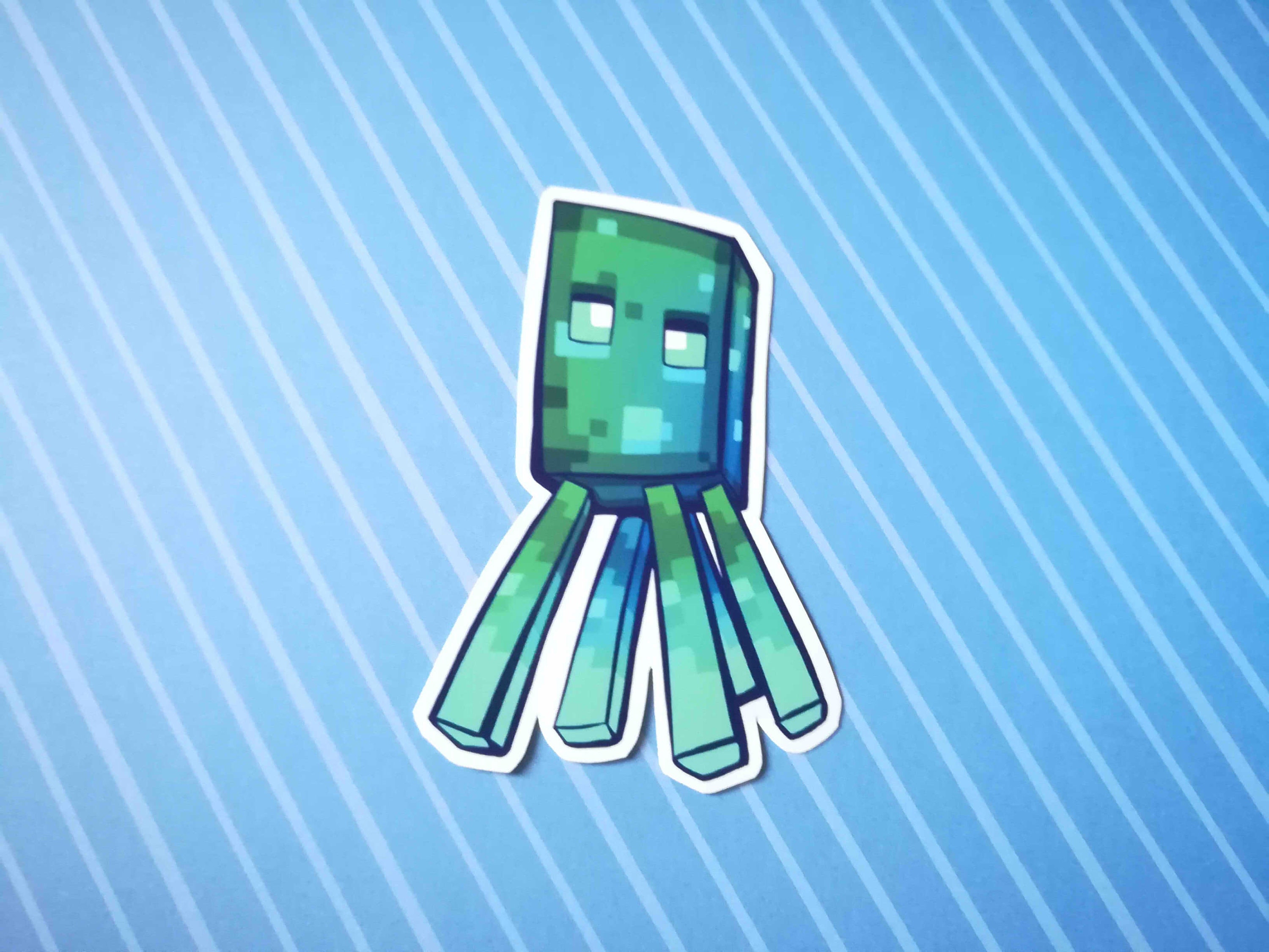 Minecraft Vinyl Stickers 4: Glow Squid Axolotl Mountain - Etsy