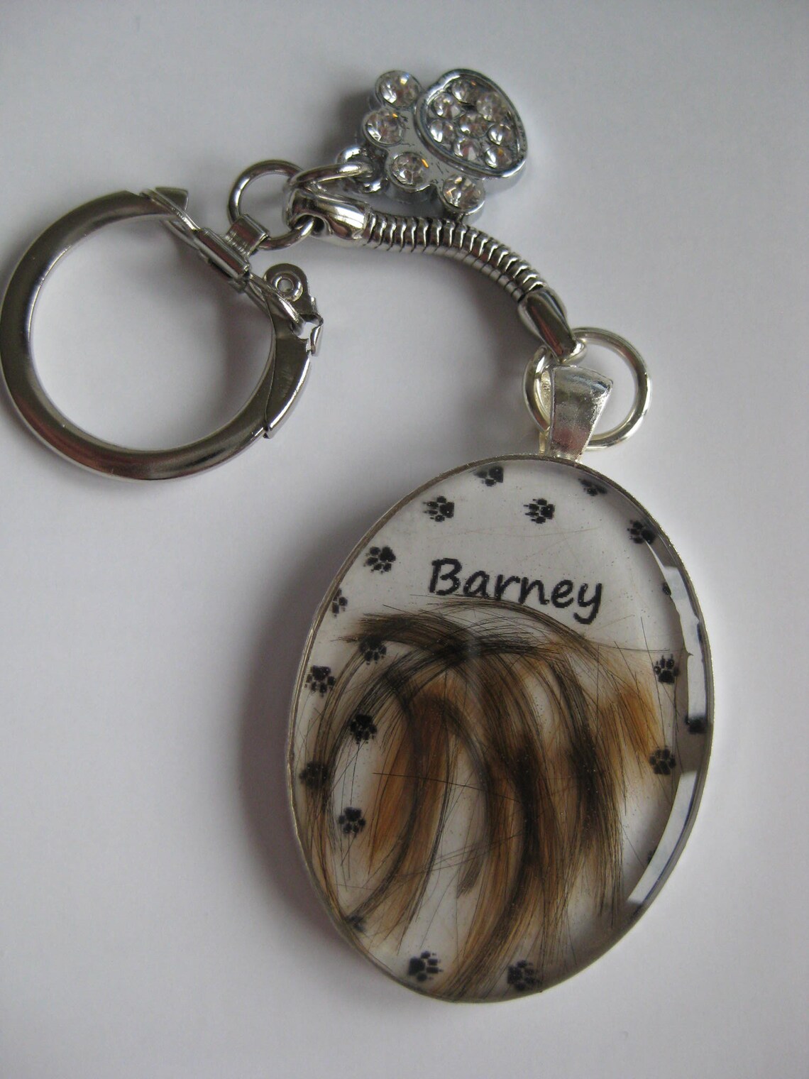 Pet Keepsake Keychain Memorial Hair Fur Bespoke Design Etsy