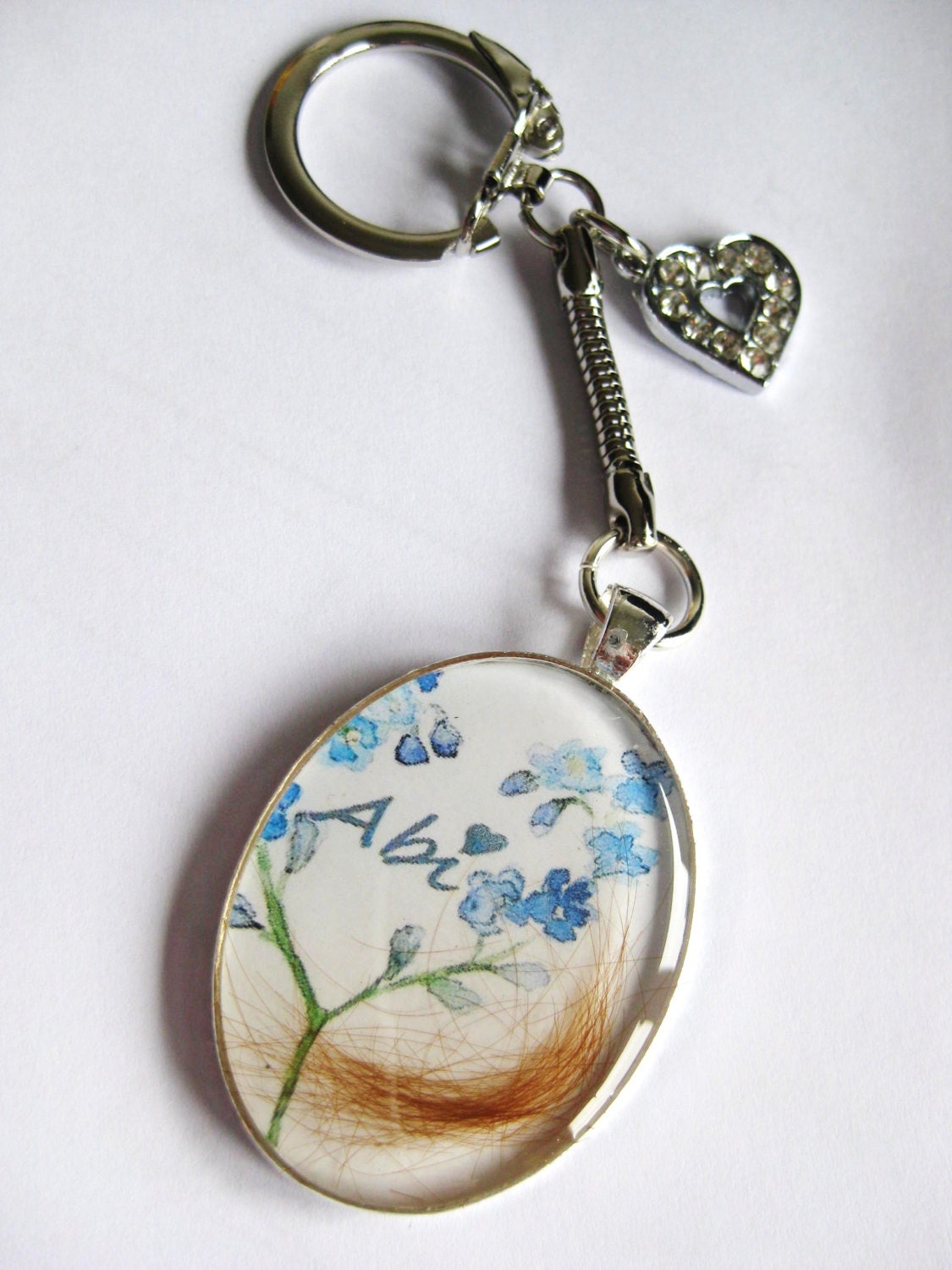 Hair Keepsake Keychain Mum Keepsake. Hand Cast Resin Hair Etsy Canada