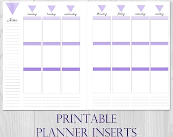Weekly Planner Printable Erin Condren Style Undated Week on | Etsy