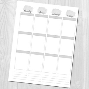 Weekly Planner Printable Erin Condren Style Undated Monday Start- Week ...
