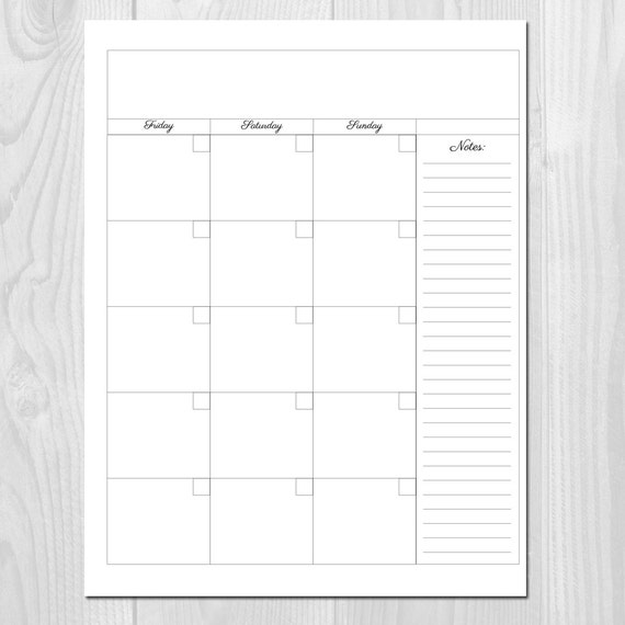 Monthly Planner Printable Insert Undated Monday Start Erin Condren Style Month on 2 Pages - Etsy monthly-planner-printable-insert-undated-monday-start-erin-condren-style-month-on-2-pages-etsy