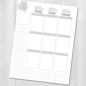 Weekly Planner Printable Erin Condren Style Undated Monday Start- Week ...