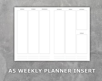 Weekly Planner Printable Erin Condren Style Undated Monday | Etsy