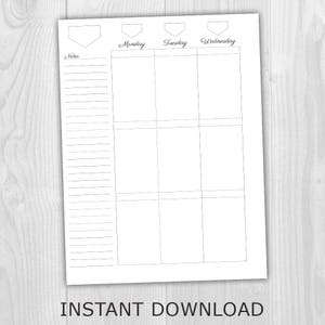 Weekly Planner Printable Happy Planner Classic Style - Undated Monday ...