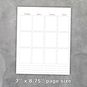 Weekly Planner Printable Erin Condren Style Neutral Undated Monday ...