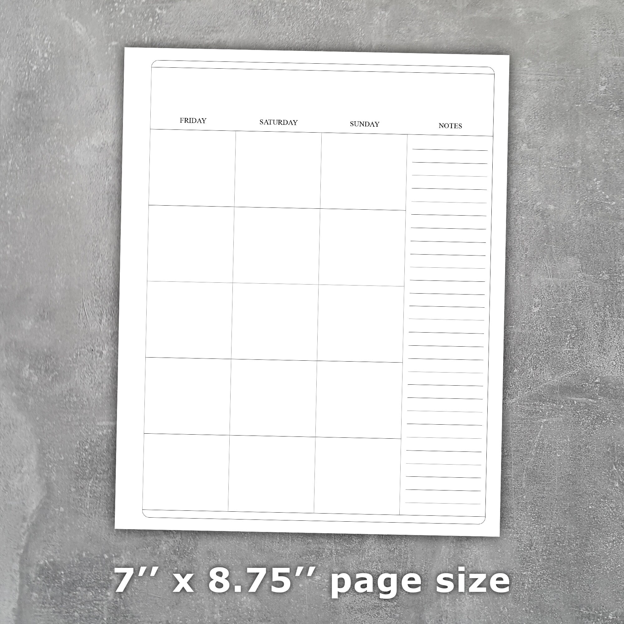 Monthly Planner Printable Insert Erin Condren Style Neutral Undated ...