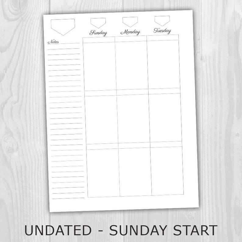 Weekly Planner Printable Happy Planner Classic Style Undated Etsy