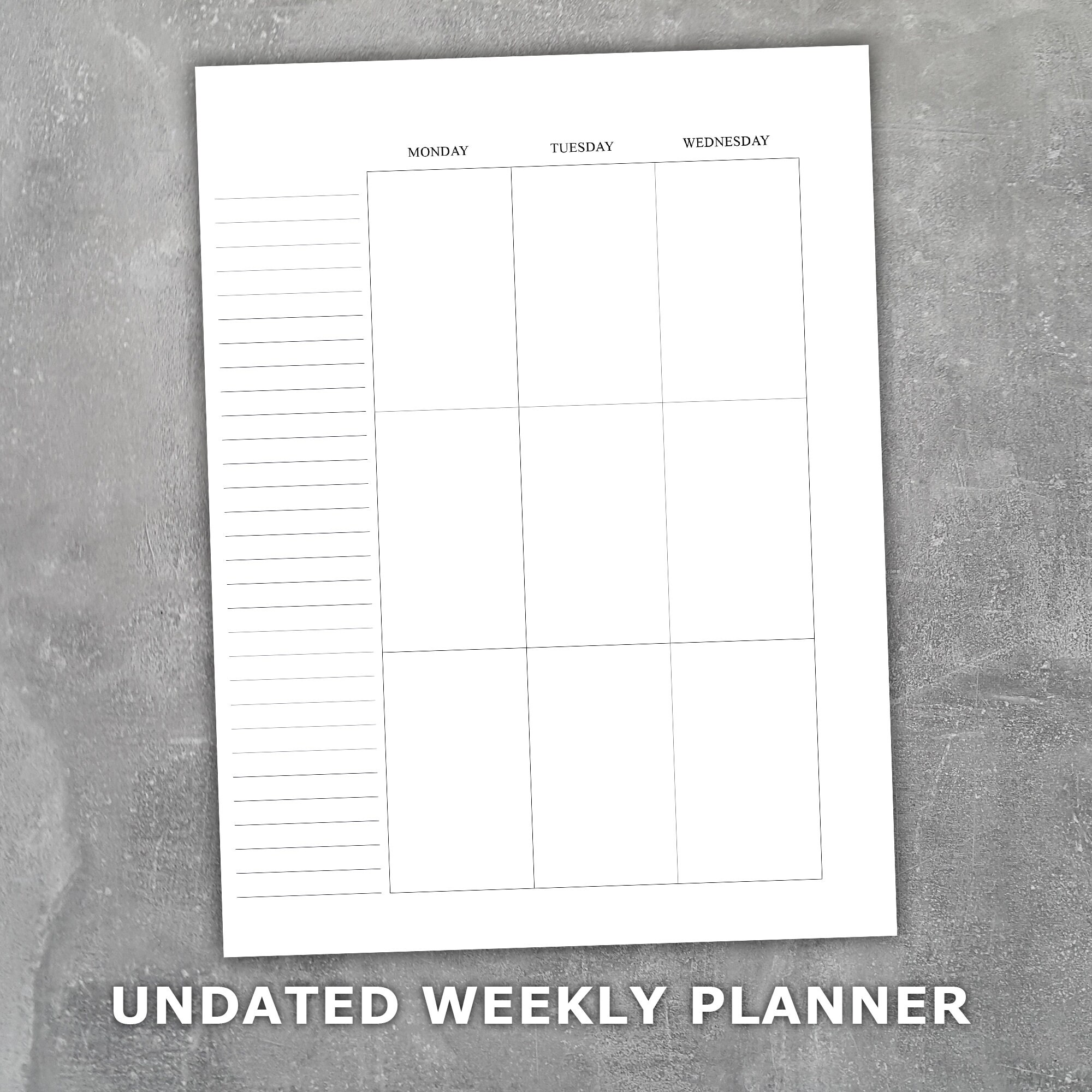 Weekly Planner Printable Insert Happy Planner Classic Style - Undated ...