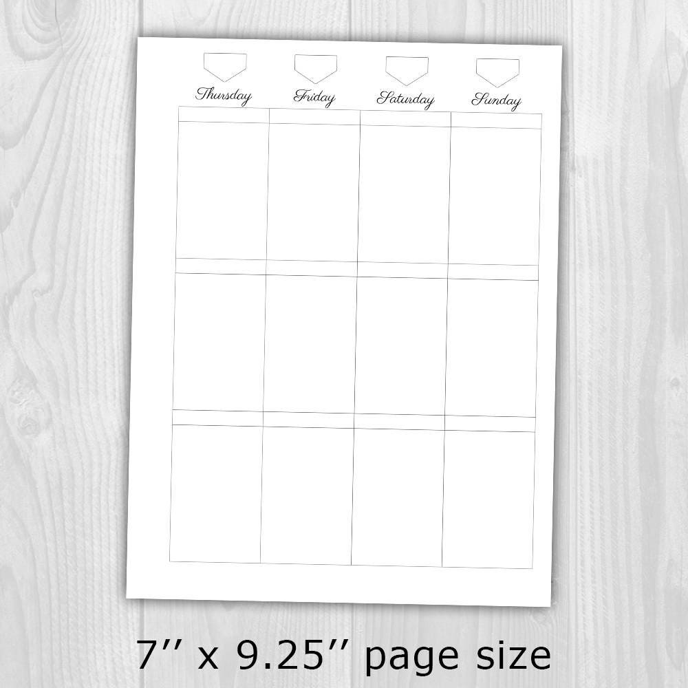 Weekly Planner Printable Happy Planner Classic Style Undated Monday ...
