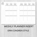 Weekly Planner Printable Erin Condren Style Undated Sunday Start - Week ...