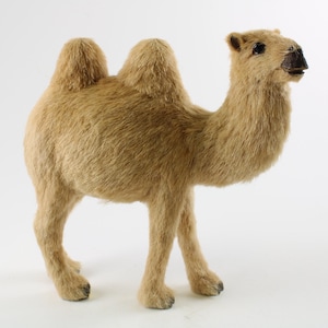 Bactrian CAMEL FUR FIGURINE Realistic Handmade Sculpture