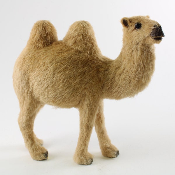 Bactrian CAMEL FUR FIGURINE Realistic Handmade Sculpture