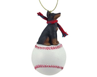 Doberman, Red Sports Ornaments