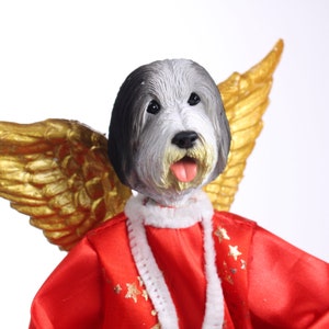 Bearded Collie CHRISTMAS Tree Toppers and Shelf Decor