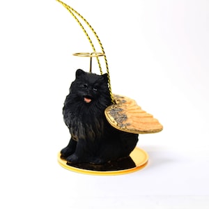 Pomeranian, Black Collectable Hanging Christmas Ornamentss