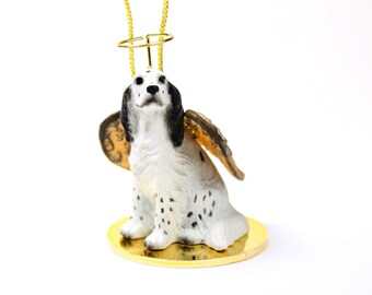 English Setter, Blue Belton Collectable Hanging Christmas Ornaments