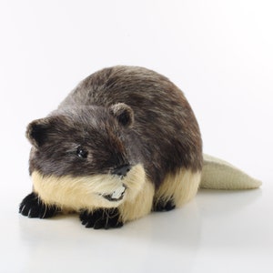Beaver Realistic Fur Figurine