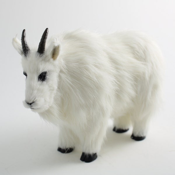 Mountain GOAT FUR FIGURINE Realistic Handmade Figurine