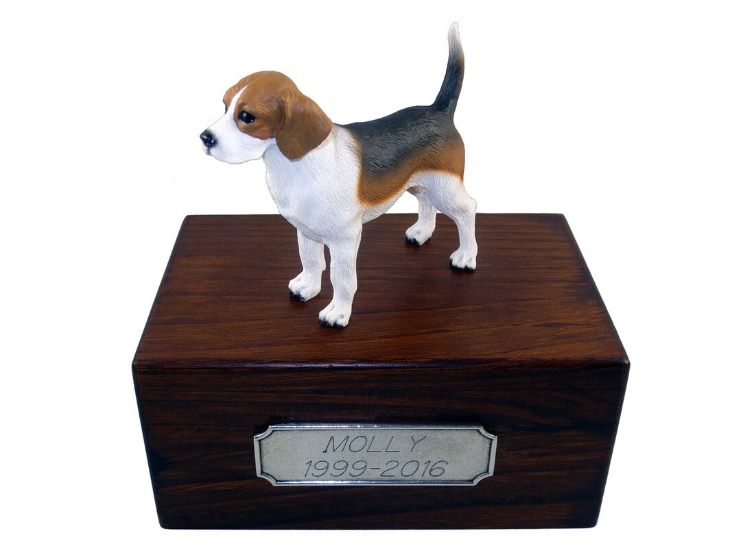 Beagle Beautiful Paulownia Small Wooden Pet Urns Etsy