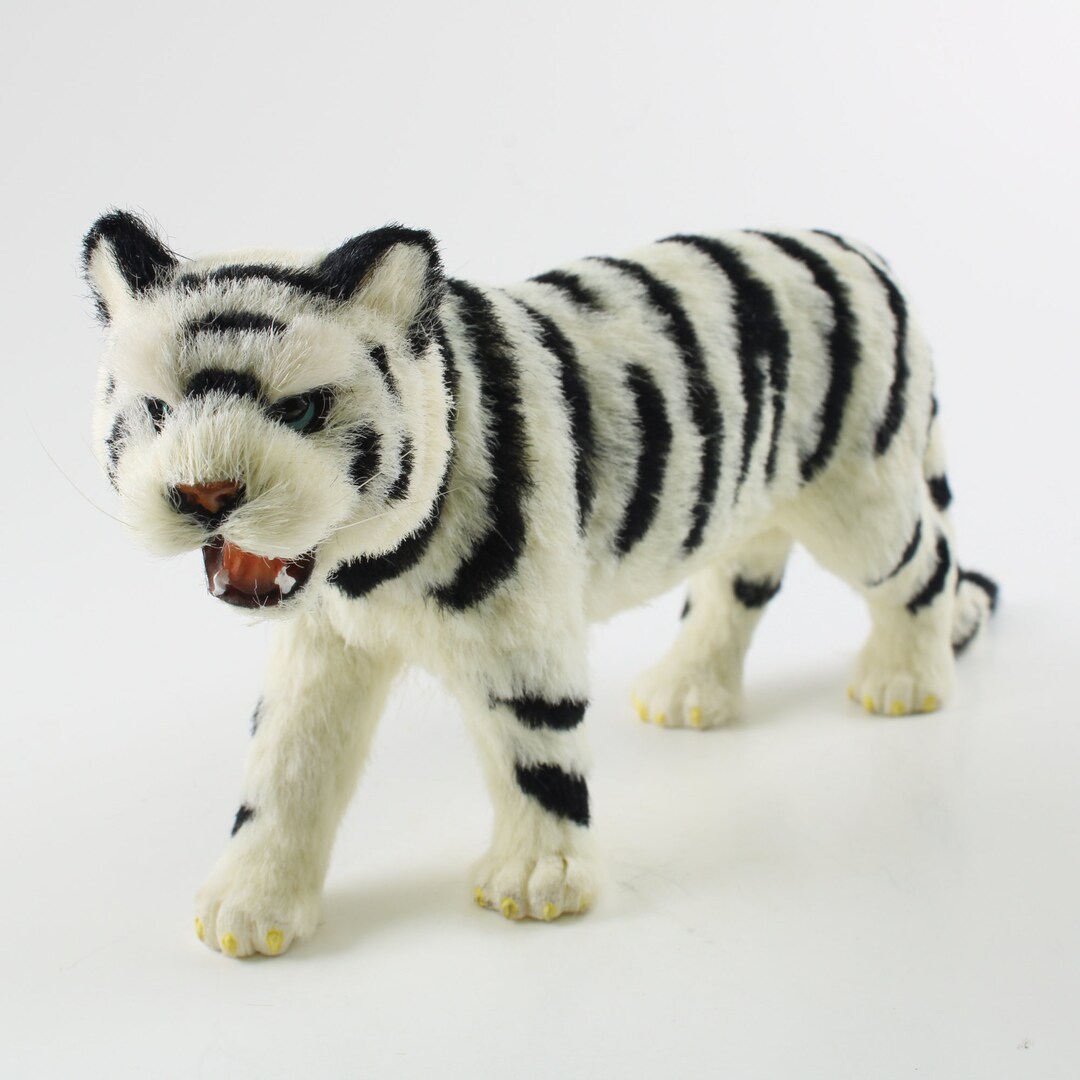 White TIGER FUR FIGURINE Realistic Handmade Figurine Etsy