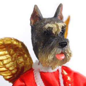 Schnauzer, Gray CHRISTMAS Tree Toppers and Shelf Decor
