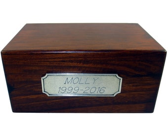 Hermosa urna personalizada de madera de paulownia - 3 tamaños