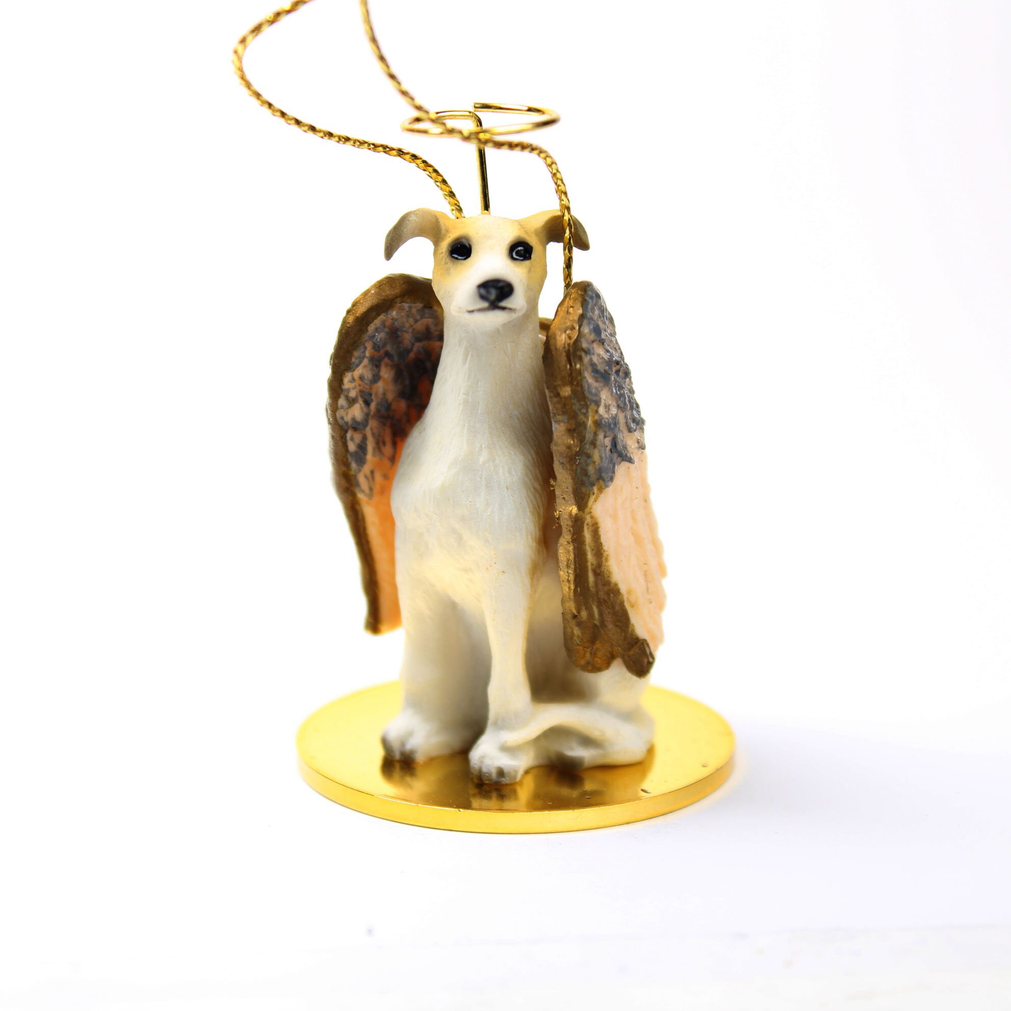 Greyhound, Tan Collectable Hanging Christmas Ornaments